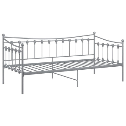 vidaXL Sofa Bed Frame | Grey | Powder-coated metal | Single