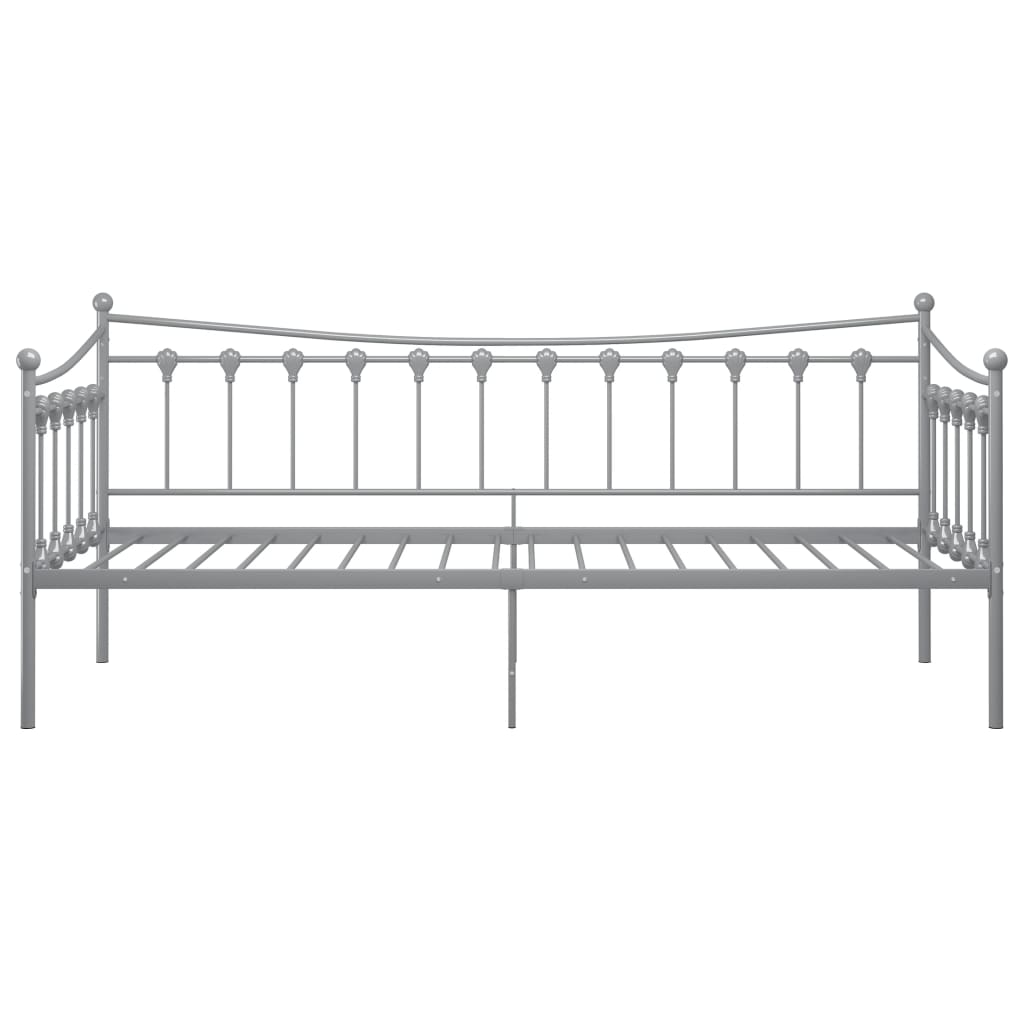 vidaXL Sofa Bed Frame | Grey | Powder-coated metal | Single