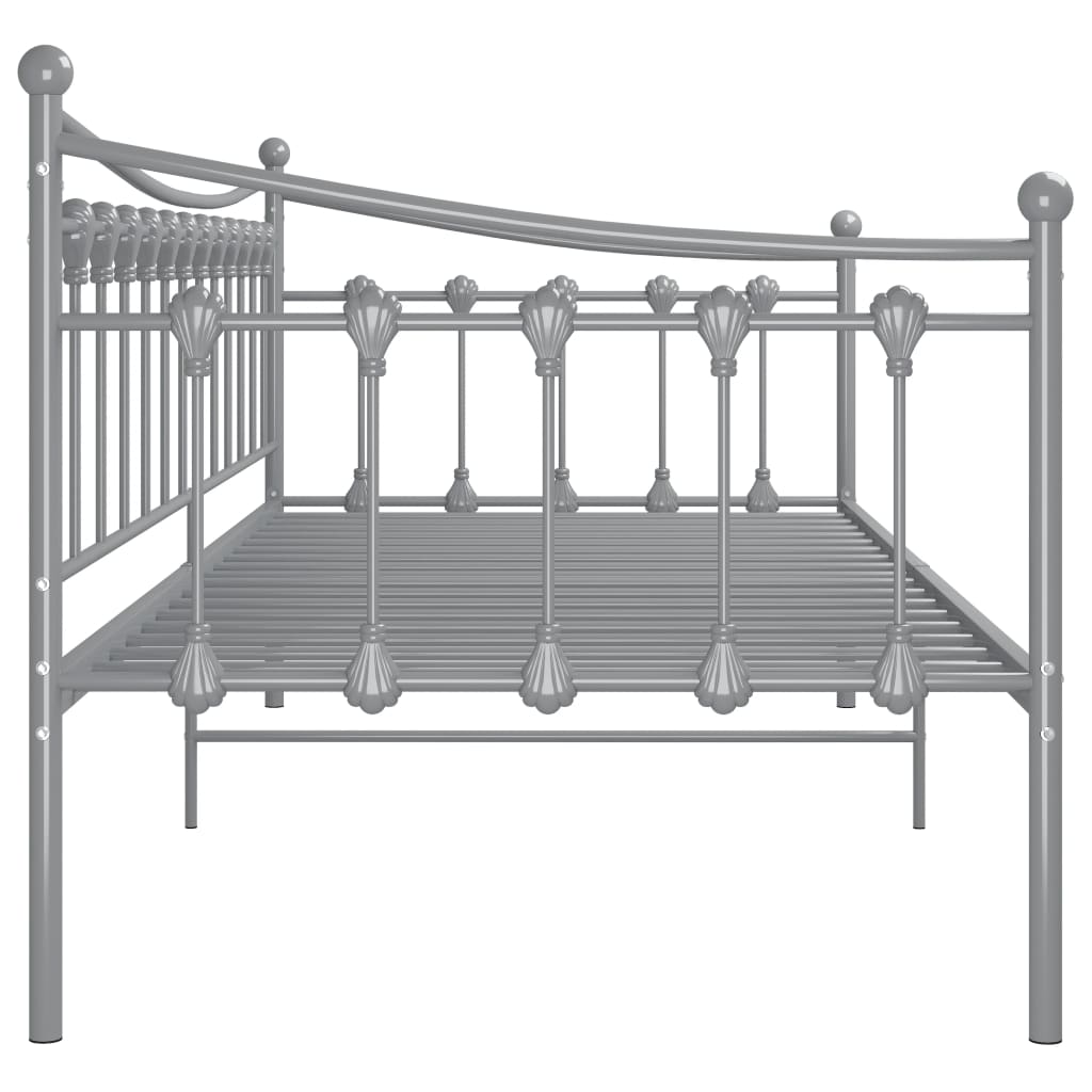 vidaXL Sofa Bed Frame | Grey | Powder-coated metal | Single