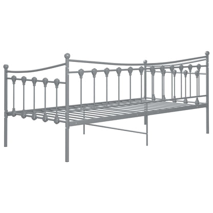 vidaXL Sofa Bed Frame | Grey | Powder-coated metal | Single