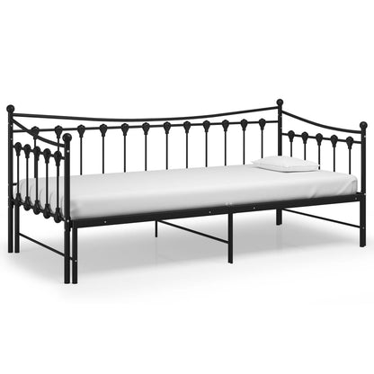vidaXL Sofa Bed Frame | Black | Powder-coated metal | 90x200 cm