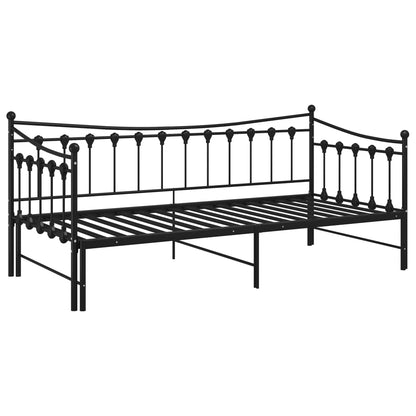 vidaXL Sofa Bed Frame | Black | Powder-coated metal | 90x200 cm