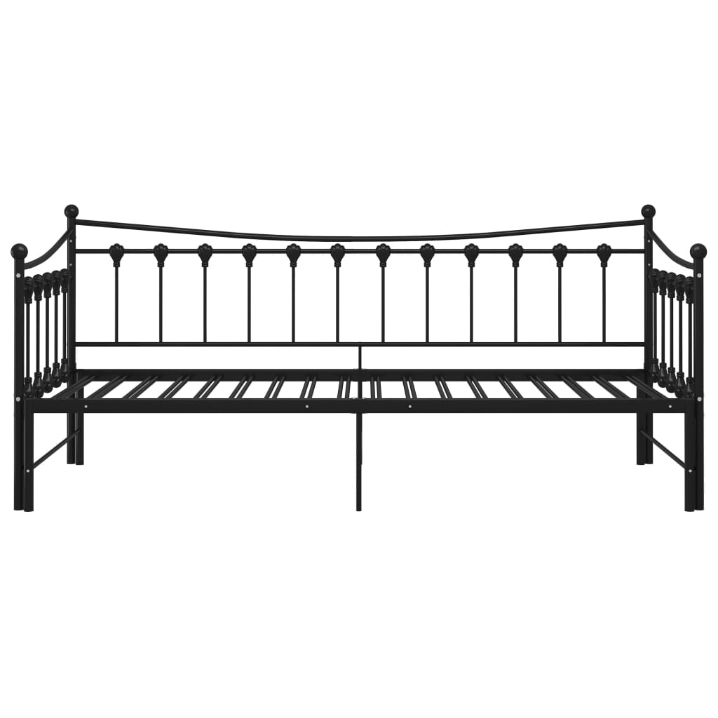 vidaXL Sofa Bed Frame | Black | Powder-coated metal | 90x200 cm