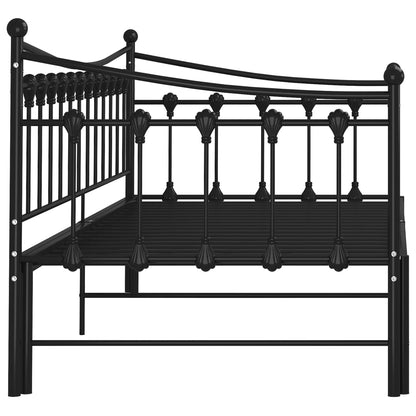 vidaXL Sofa Bed Frame | Black | Powder-coated metal | 90x200 cm
