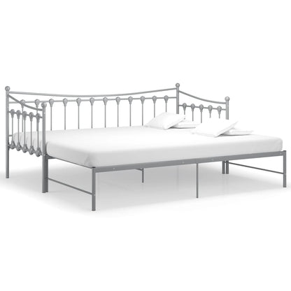 vidaXL Sofa Bed Frame | Grey | Powder-coated metal | 90x200 cm mattress size