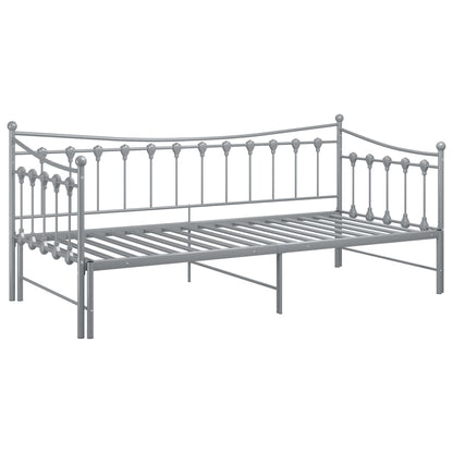 vidaXL Sofa Bed Frame | Grey | Powder-coated metal | 90x200 cm mattress size