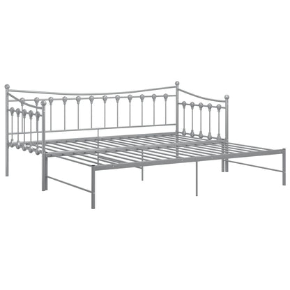 vidaXL Sofa Bed Frame | Grey | Powder-coated metal | 90x200 cm mattress size