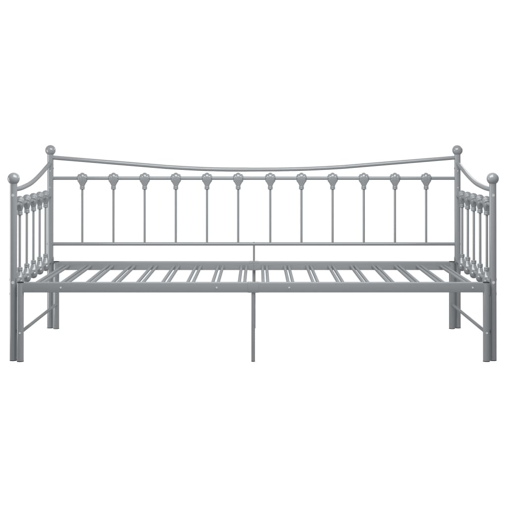 vidaXL Sofa Bed Frame | Grey | Powder-coated metal | 90x200 cm mattress size