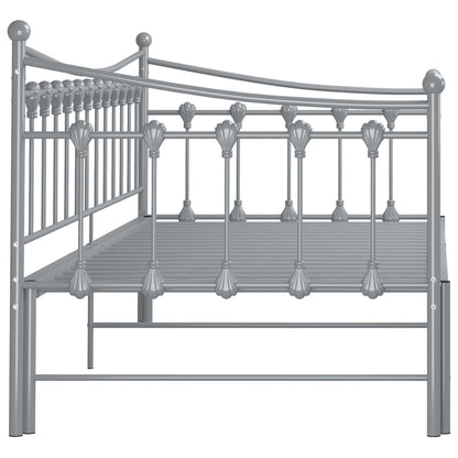 vidaXL Sofa Bed Frame | Grey | Powder-coated metal | 90x200 cm mattress size