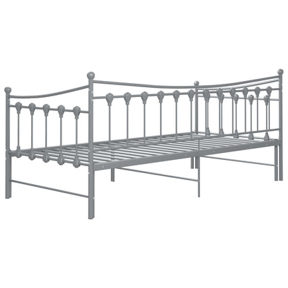 vidaXL Sofa Bed Frame | Grey | Powder-coated metal | 90x200 cm mattress size