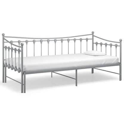 vidaXL Sofa Bed Frame | Grey | Powder-coated metal | 90x200 cm mattress size