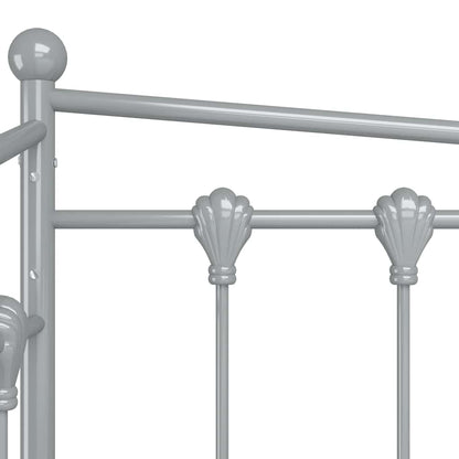 vidaXL Pull-out Sofa Bed Frame without Mattress Grey Metal 90x200 cm
