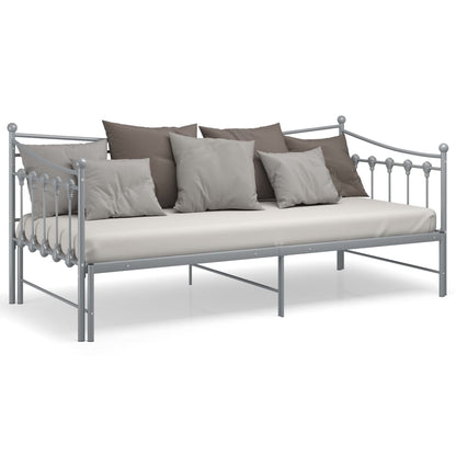 vidaXL Sofa Bed Frame | Grey | Powder-coated metal | 90x200 cm mattress size