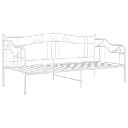 vidaXL Sofa Bed Frame | White | Powder-Coated Metal | 90x200 cm
