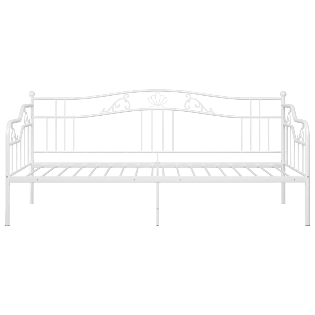 vidaXL Sofa Bed Frame | White | Powder-Coated Metal | 90x200 cm