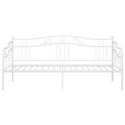 vidaXL Sofa Bed Frame | White | Powder-Coated Metal | 90x200 cm