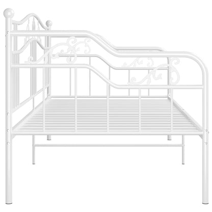 vidaXL Sofa Bed Frame | White | Powder-Coated Metal | 90x200 cm