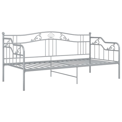 vidaXL Sofa Bed Frame | Grey | Powder-coated metal | 200 x 90 cm mattress size