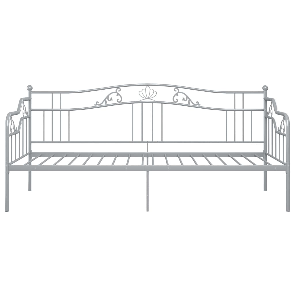 vidaXL Sofa Bed Frame | Grey | Powder-coated metal | 200 x 90 cm mattress size