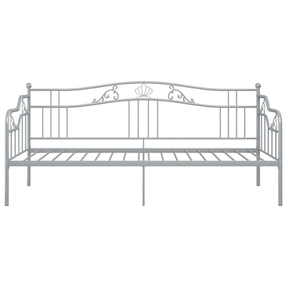 vidaXL Sofa Bed Frame | Grey | Powder-coated metal | 200 x 90 cm mattress size