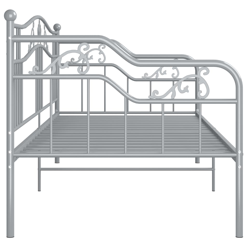 vidaXL Sofa Bed Frame | Grey | Powder-coated metal | 200 x 90 cm mattress size