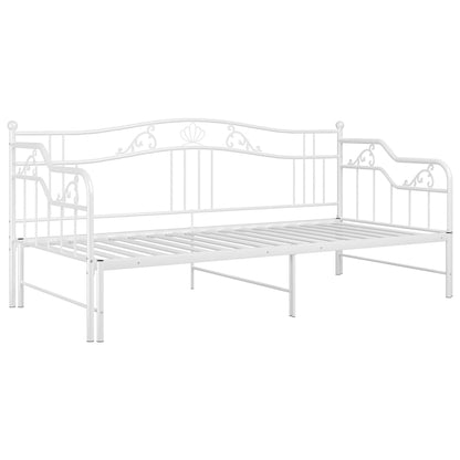 vidaXL Sofa Bed Frame | White | Powder-coated metal | Single
