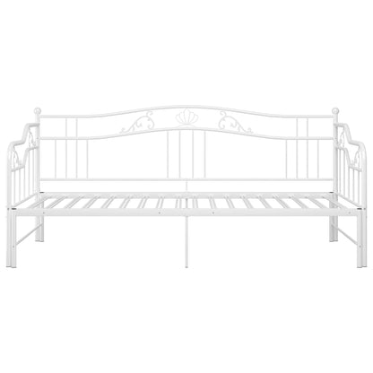 vidaXL Sofa Bed Frame | White | Powder-coated metal | Single