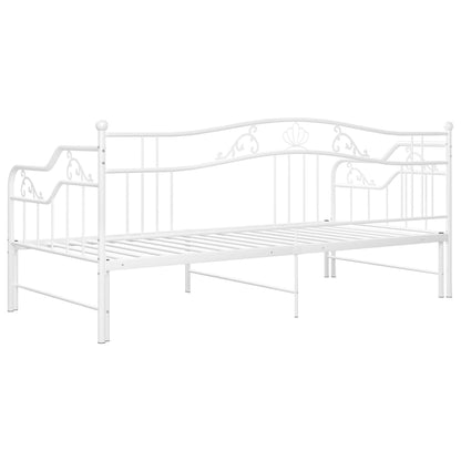 vidaXL Sofa Bed Frame | White | Powder-coated metal | Single