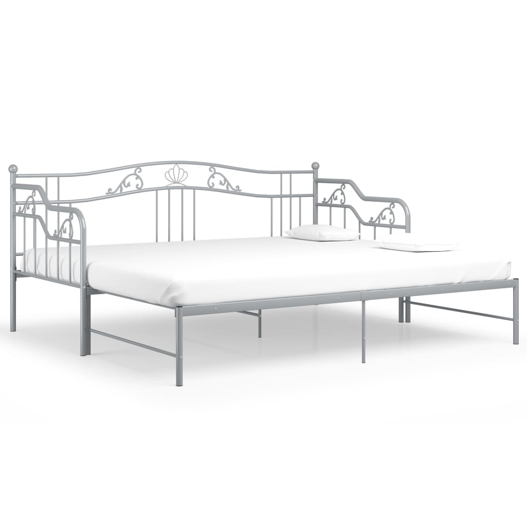 vidaXL Sofa Bed Frame | Grey | Powder-coated metal