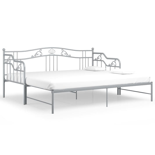 vidaXL Sofa Bed Frame | Grey | Powder-coated metal