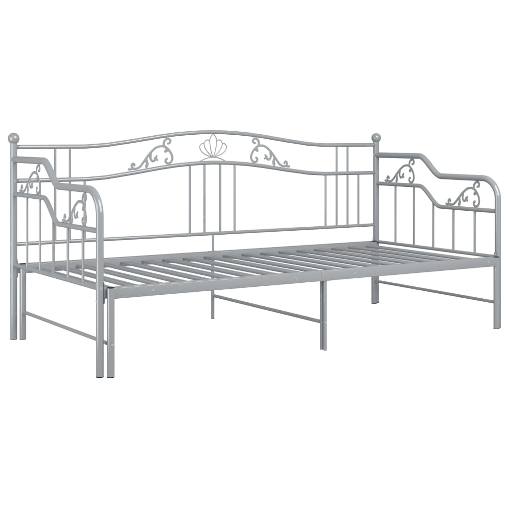 vidaXL Sofa Bed Frame | Grey | Powder-coated metal