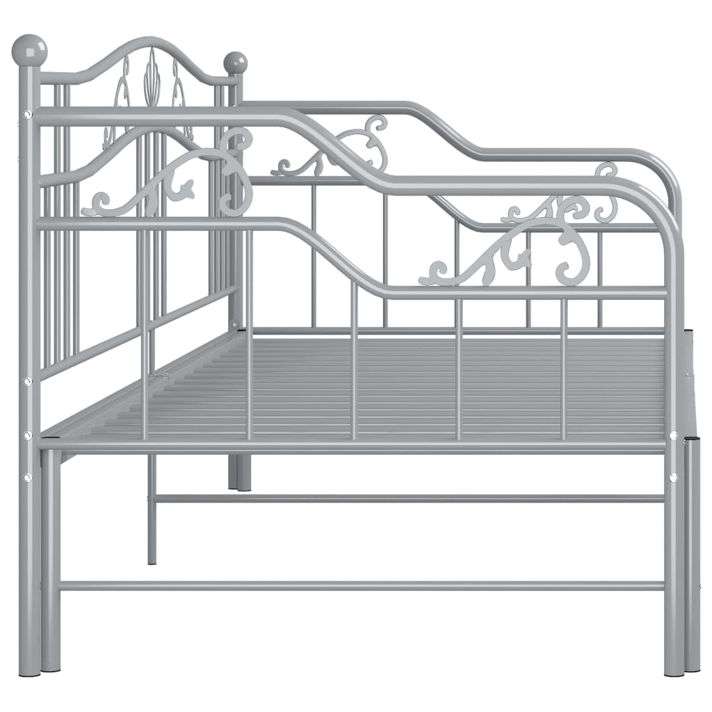 vidaXL Sofa Bed Frame | Grey | Powder-coated metal