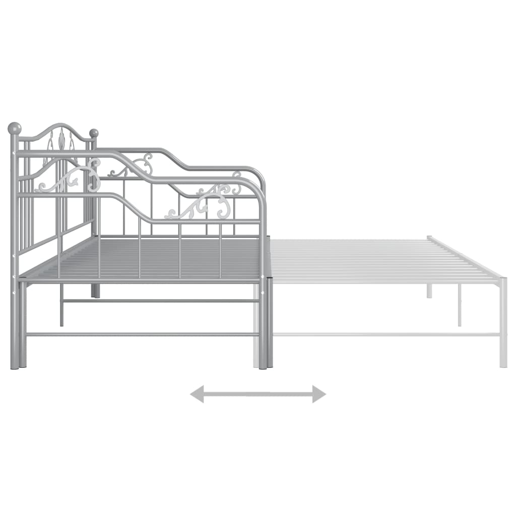 vidaXL Sofa Bed Frame | Grey | Powder-coated metal