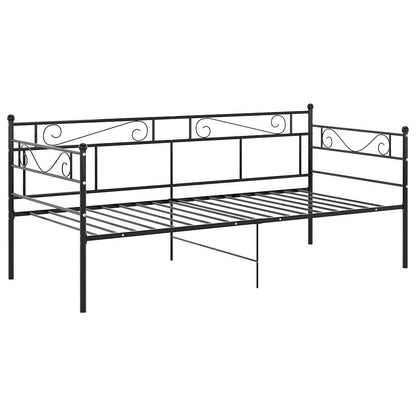 vidaXL Sofa Bed Frame without Mattress Black Metal 90x200 cm