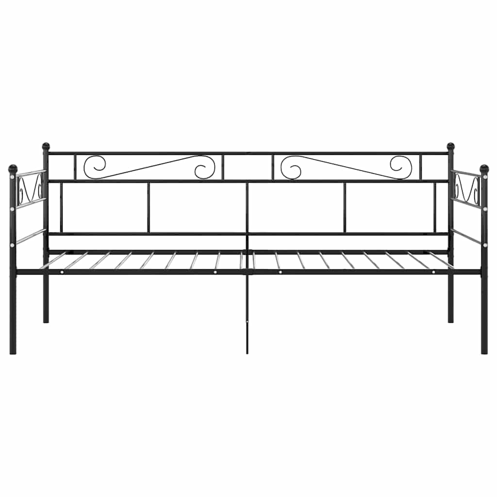 vidaXL Sofa Bed Frame without Mattress Black Metal 90x200 cm