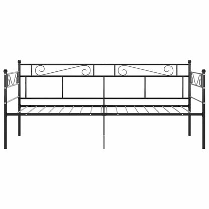 vidaXL Sofa Bed Frame without Mattress Black Metal 90x200 cm