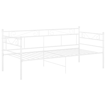 vidaXL Sofa Bed Frame | White | Powder-coated metal | Single