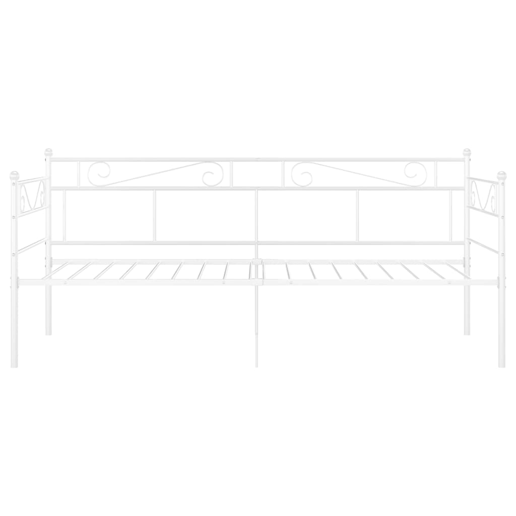 vidaXL Sofa Bed Frame | White | Powder-coated metal | Single