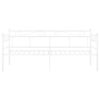 vidaXL Sofa Bed Frame | White | Powder-coated metal | Single