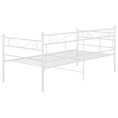 vidaXL Sofa Bed Frame | White | Powder-coated metal | Single