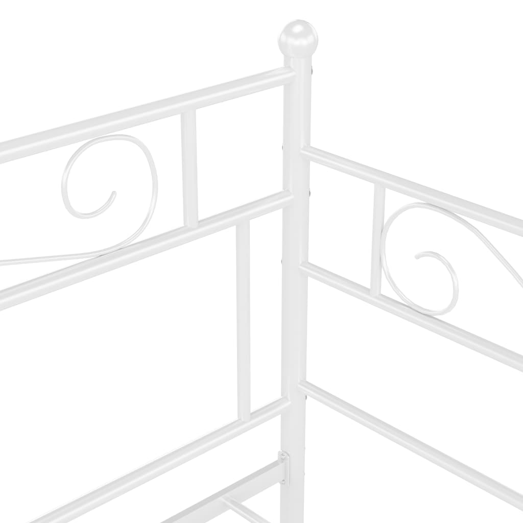 vidaXL Sofa Bed Frame | White | Powder-coated metal | Single