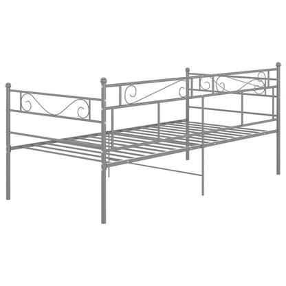 vidaXL Sofa Bed Frame without Mattress Grey Metal 90x200 cm