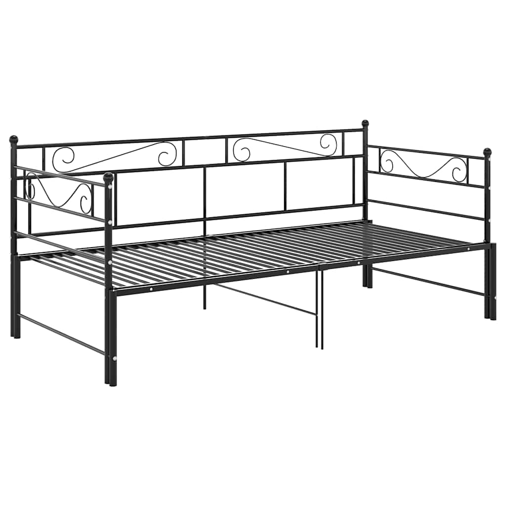 vidaXL Sofa Bed Frame | Black | Powder-Coated Metal | Pull-Out | Sofa Bed Frame