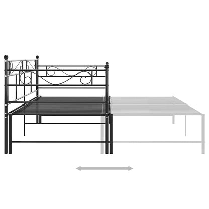 vidaXL Sofa Bed Frame | Black | Powder-Coated Metal | Pull-Out | Sofa Bed Frame