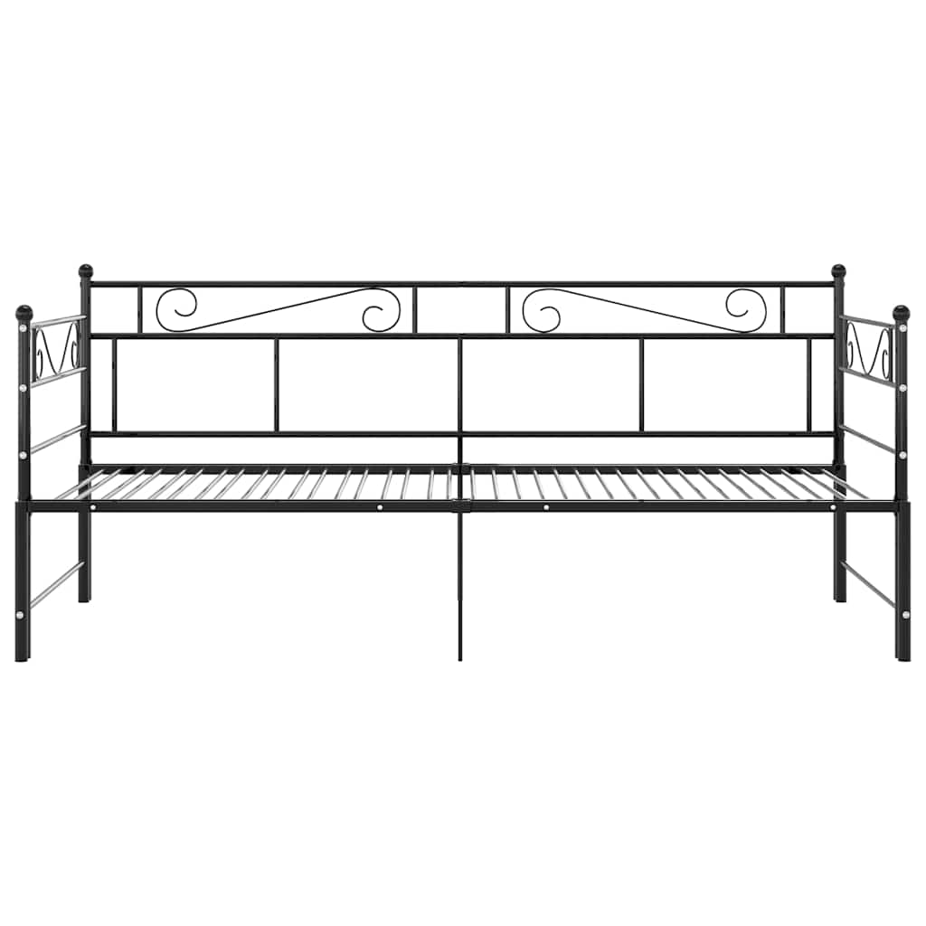 vidaXL Sofa Bed Frame | Black | Powder-Coated Metal | Pull-Out | Sofa Bed Frame