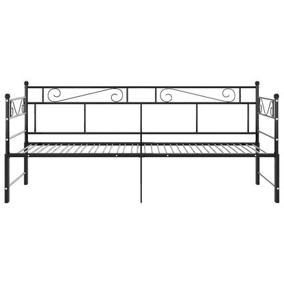 vidaXL Sofa Bed Frame | Black | Powder-Coated Metal | Pull-Out | Sofa Bed Frame