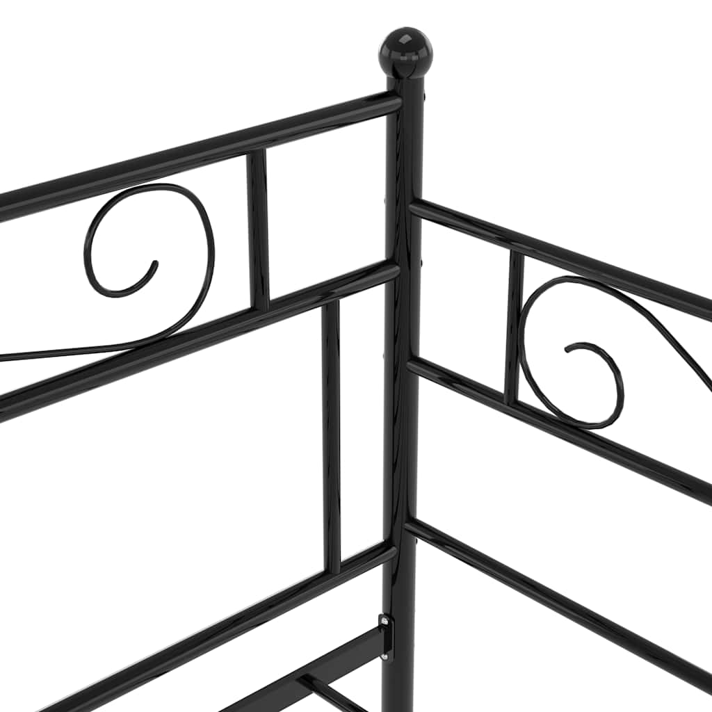vidaXL Sofa Bed Frame | Black | Powder-Coated Metal | Pull-Out | Sofa Bed Frame