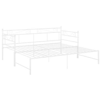 vidaXL Sofa Bed Frame | White | Powder-coated metal | Standard Single
