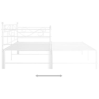 vidaXL Sofa Bed Frame | White | Powder-coated metal | Standard Single