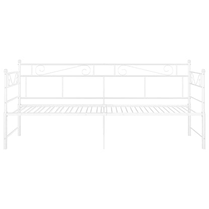 vidaXL Sofa Bed Frame | White | Powder-coated metal | Standard Single